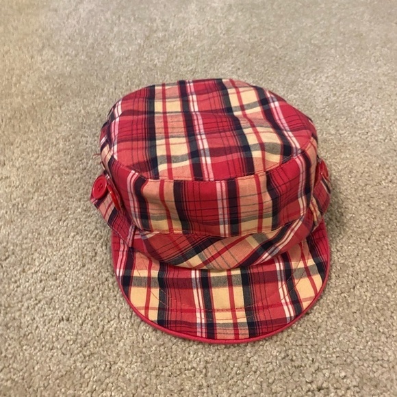Girls Pink Plaid Hat - Picture 6 of 9